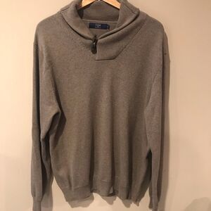 J Crew mens cotton sweater  with toggle at neckline XL